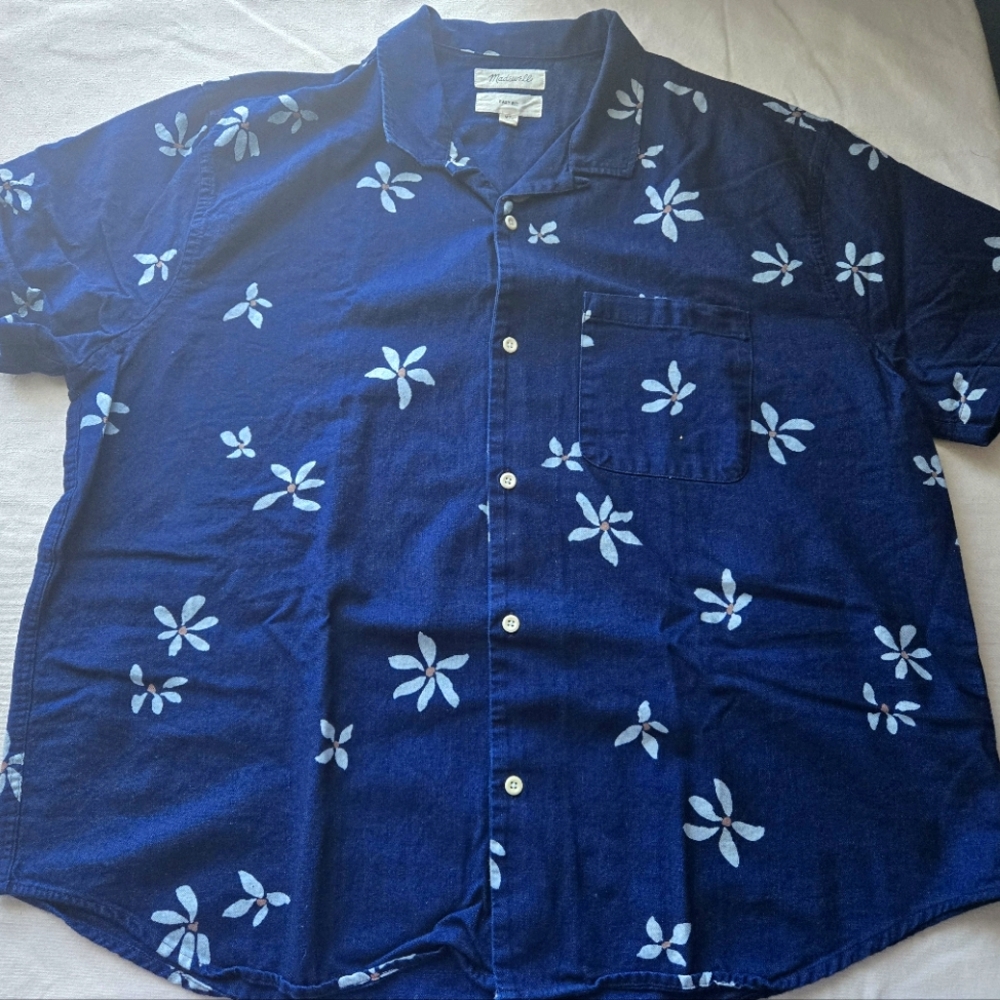 Madewell Floral Button Down Tee